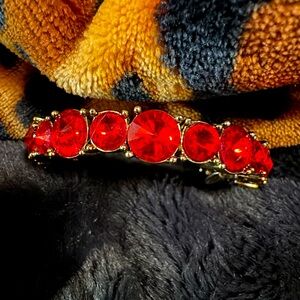 TASHA BRIGHT RED CRYSTAL BRACELET